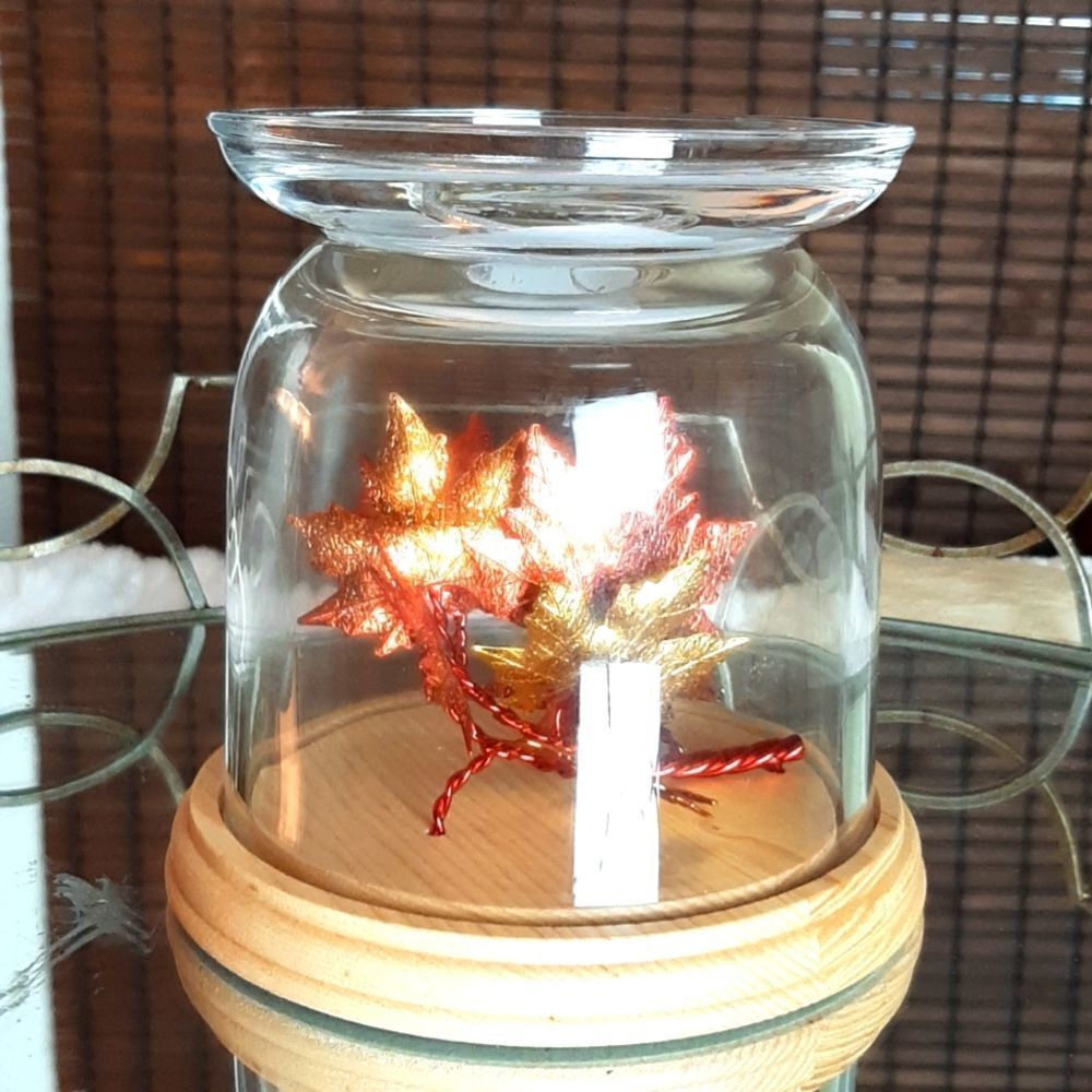 Bath body Works Fall Glass Globe Candle Holder